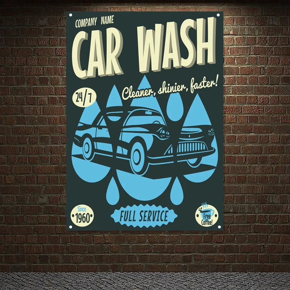Auto Repair Shop Banners - Винтажный автомобильный морской постер, полный СЕРВИС