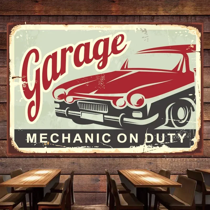 Auto Repair Shop Banners - МЕХАНИК НА ДУТО, винтажный постер с
