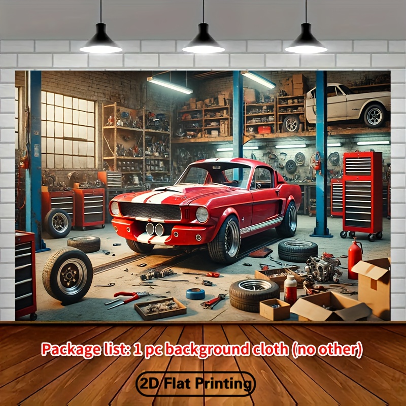 Классический гаражный фон для  – обзор и цена Auto Repair Shop Background