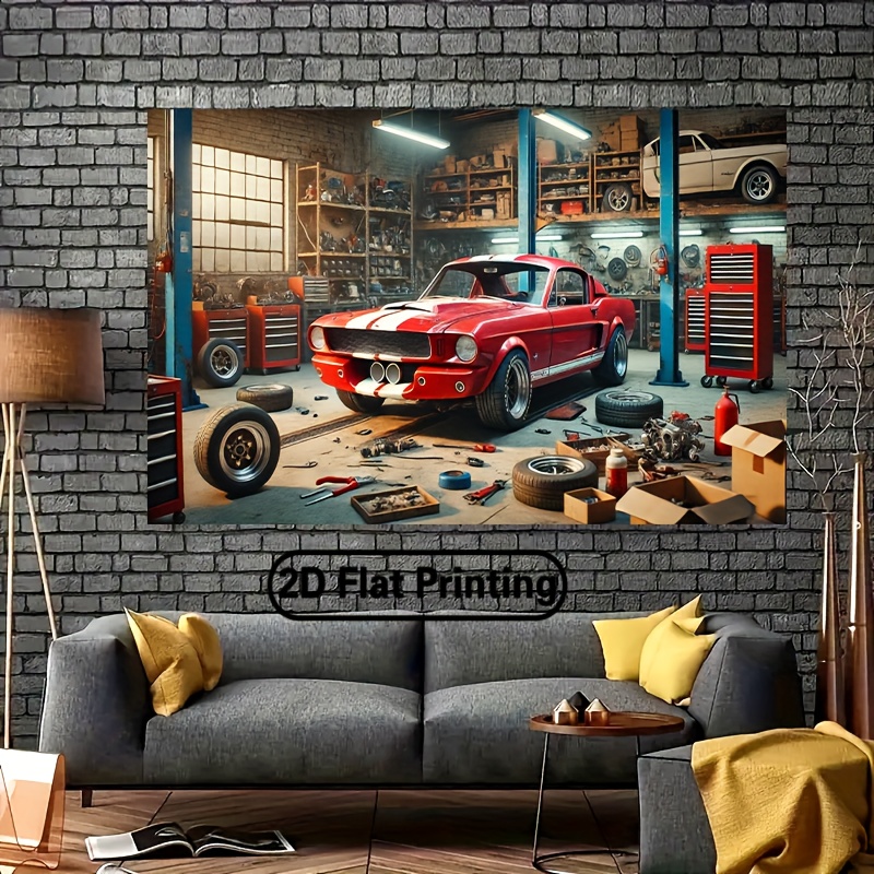 Классический гаражный фон для  – обзор и цена Auto Repair Shop Background